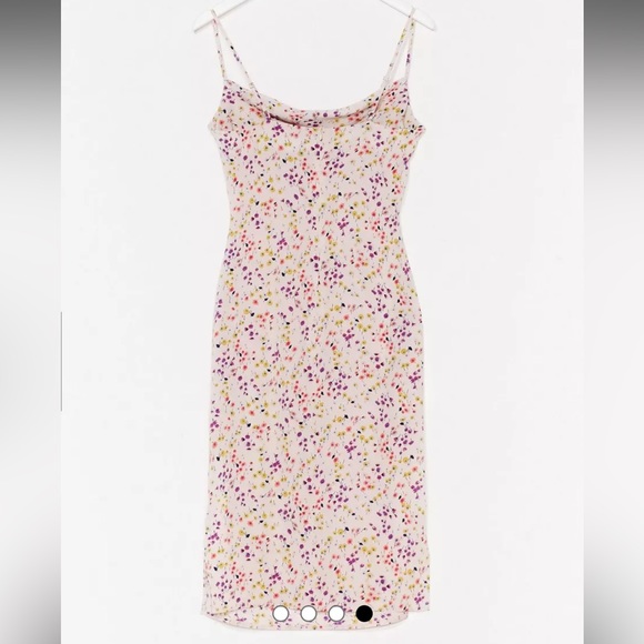 Nasty Gal Floral Cowl Neck Bodycon Dress - Picture 3 of 3